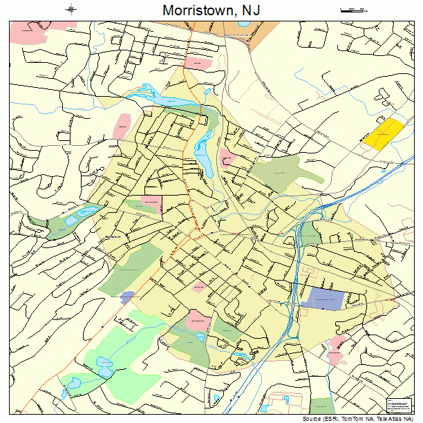 Morristown New Jersey Map | Tourist Map Of English