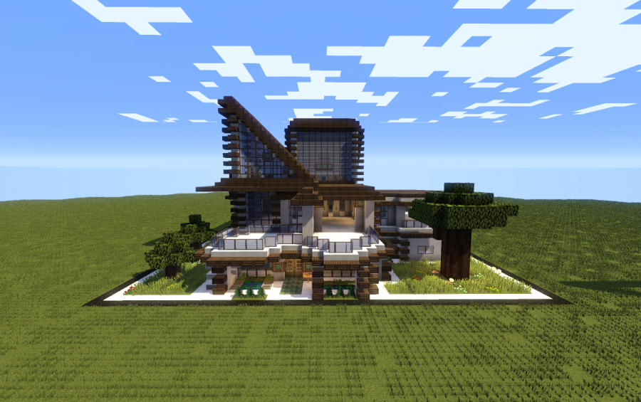 Minecraft Quartz And Wood House H Gambleh