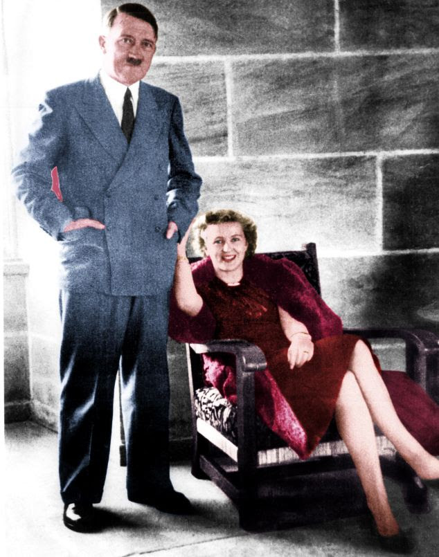 According to Grey Wolf: The Escape Of Adolf Hitler, Eva Braun (right) accompanied the Adolf Hitler when he escaped through a secret tunnel from his bunker in Berlin