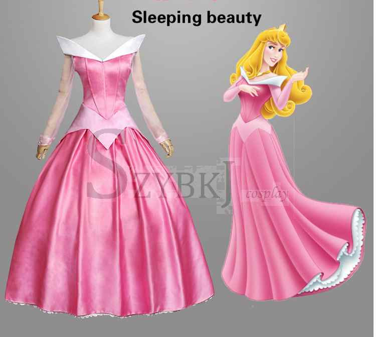 Date Deluxe Costume robe 2015 adultes Sleeping Beauty Costume princesse Aurora robe femmes CostumeSZYBKJAA0340