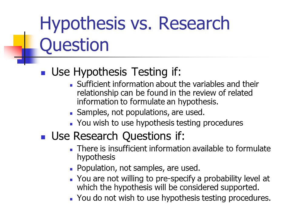 an example of statistical hypothesis