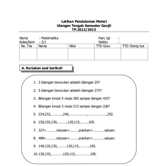 Get Soal Uts Matematika Kelas 6 Semester 1 2021 2022 2023 Images