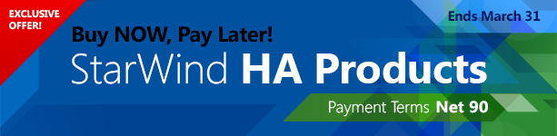 Exclusive Offer: Buy StarWind Now and Pay Later!