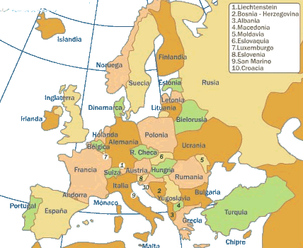 Mapa De Europa Y Africa Con Sus Paises