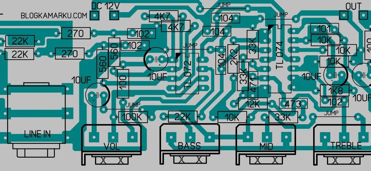 Skema Layout Pcb Tone Control PCB Designs