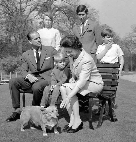 The Royal Family in the gardens of Frogmore House in 1968