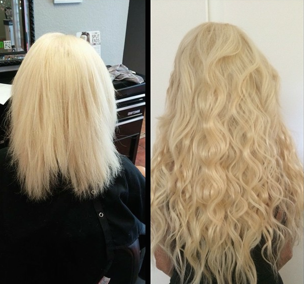 Clip In Hair Extensions For Thin Hair Before And After : Before & After