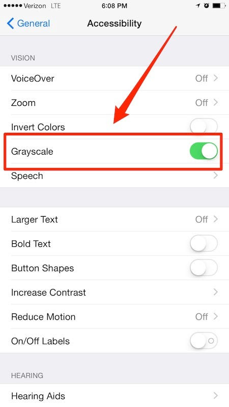 Save battery by putting your phone in grayscale mode.