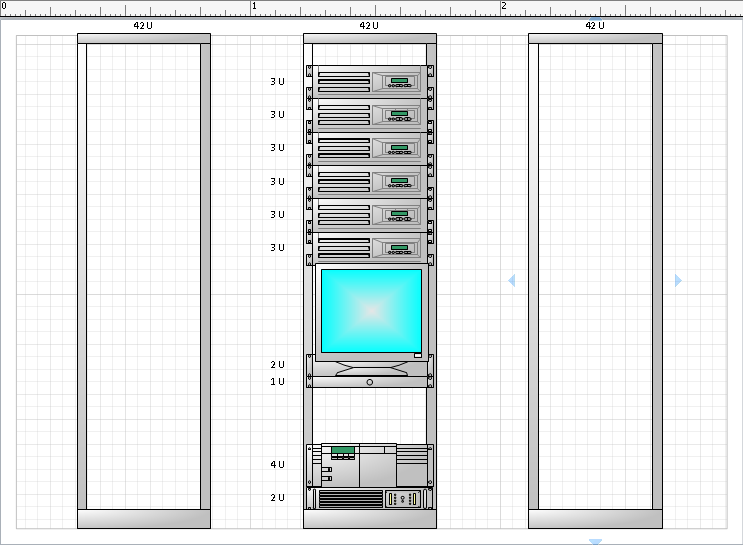 Схема серверной комнаты в visio