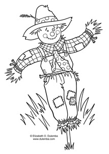 Download dulemba: Coloring Page Tuesday - Scarecrow!