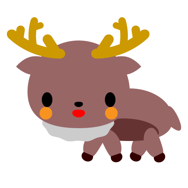 綺麗なかわいい 可愛い かわいい トナカイ イラスト 最高の動物画像