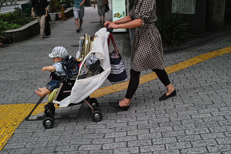 Merrill walks Shibuya