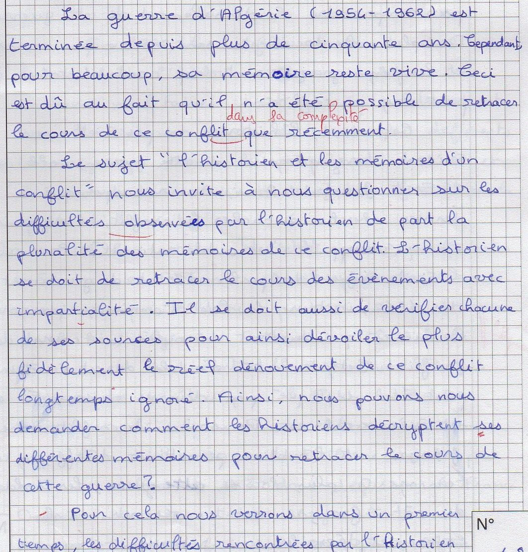 Exemple De Dissertation Histoire  EE Rumah