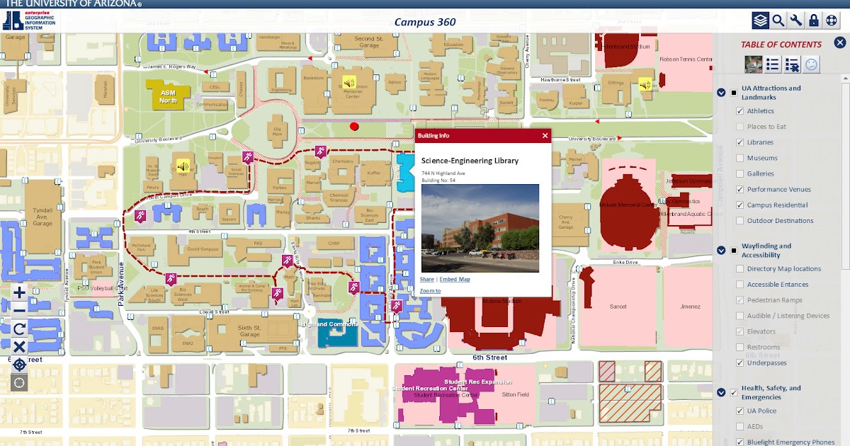 Campus Map U Of A