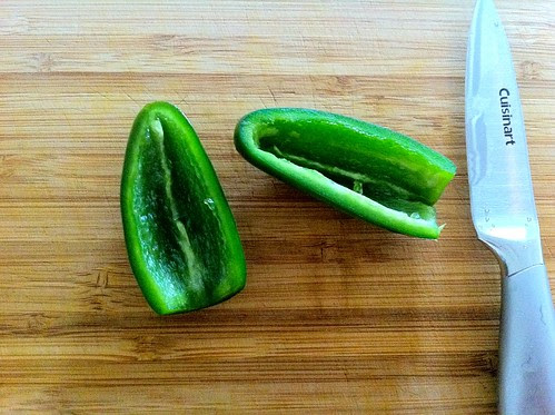 Halved and Cleaned Jalepeno