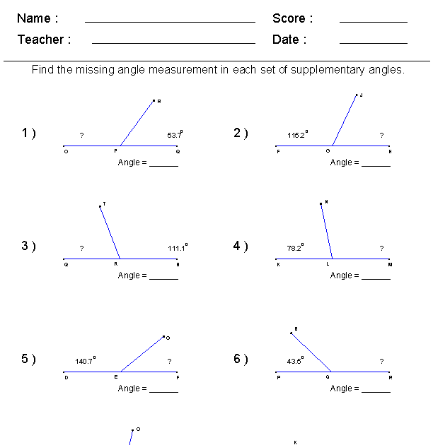 Geometry Chapter 3 Test Answer Key - Home Student