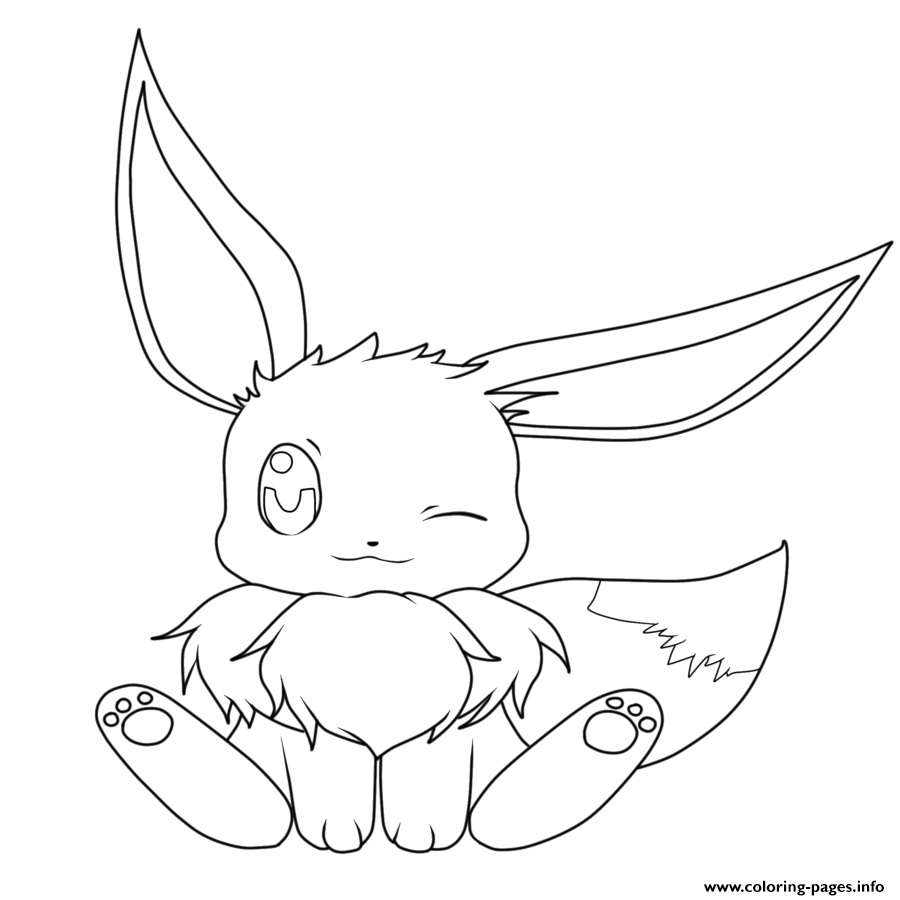 Jeux De Coloriage Eevee Pokemon  30000 ++ collections de pages à