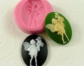 Fairy Cameo Flexible Silicone Mold/Mould (40mm) for Crafts, Jewelry, Scrapbooking, (wax, soap, resin, pmc, polymer clay) (247)