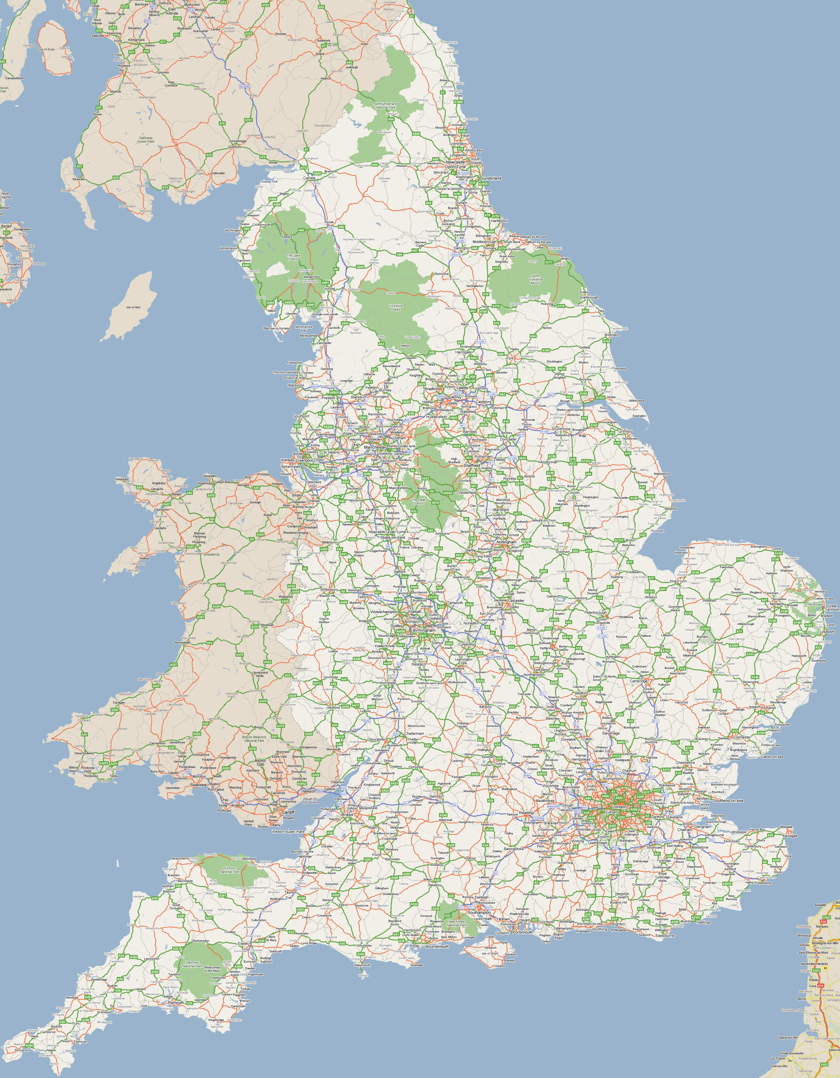 Map Of England Google Maps AFP CV