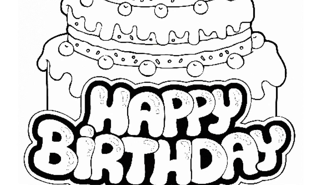 Birthday Cake Coloring Pages To Print - colouring mermaid