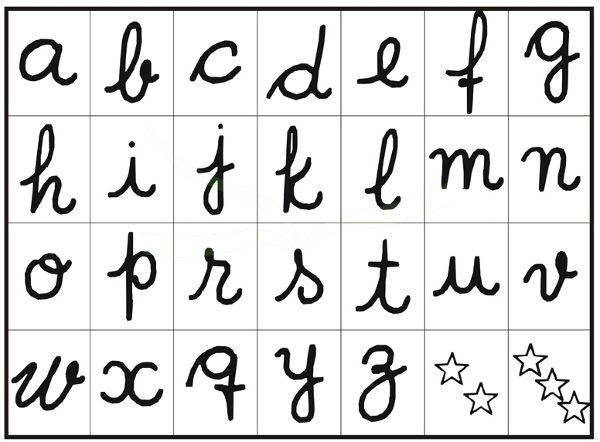 Featured image of post Alfabeto En Cursiva Para Ni os S o pelo menos tr s alfabetos para serem trabalhados e