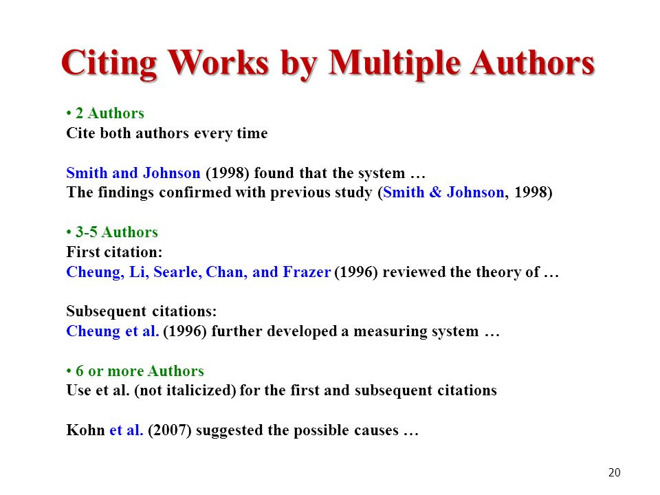 apa intext citation for two authors