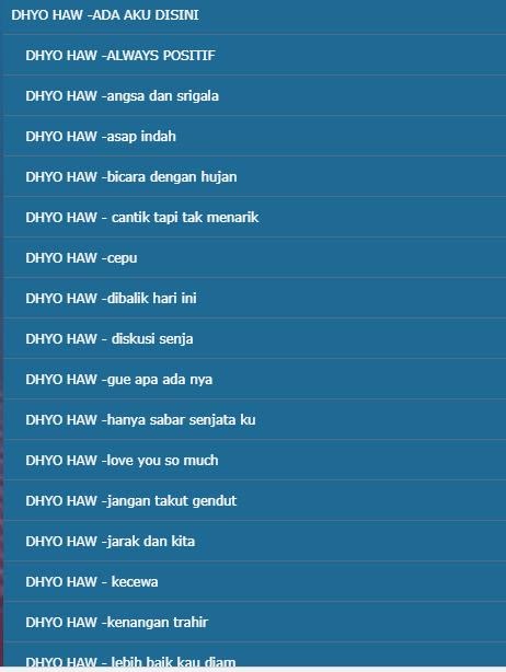 Kumpulan Lagu Dhyo Haw Cantik Tapi Tak Menarik - Pdf Journal