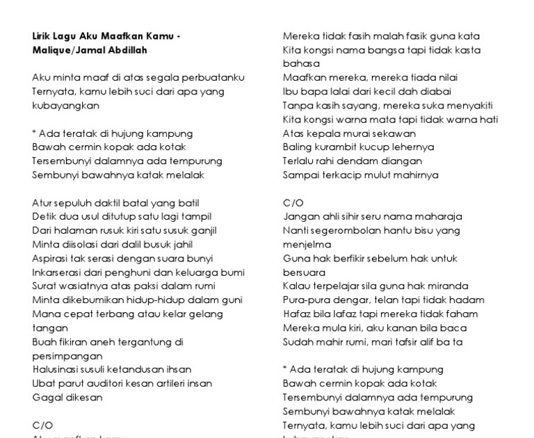 Lirik Lagu Bagaikan Langit Versi Hati Hitam