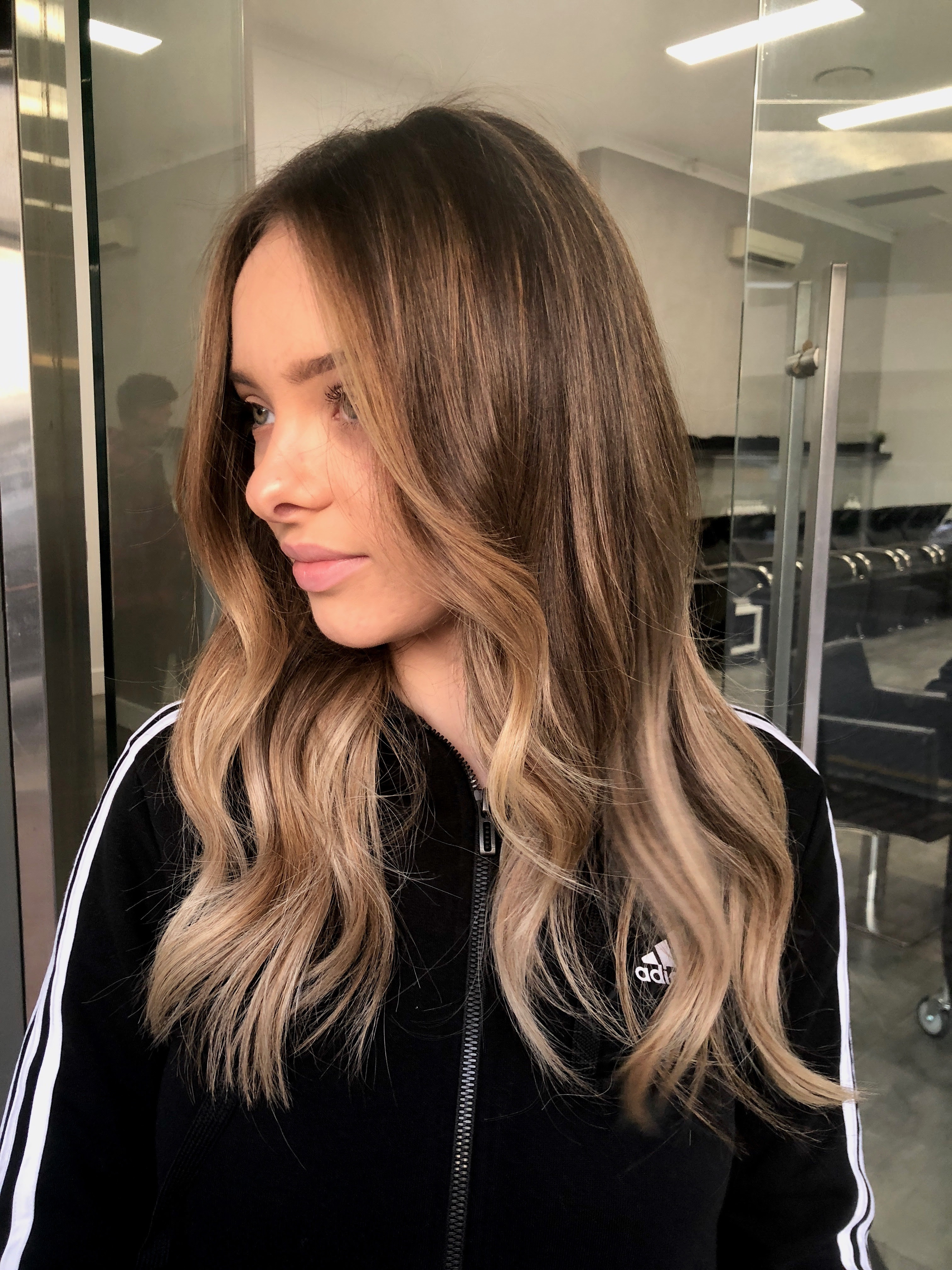 Balayage Straight Hair Hairstyle American Girl