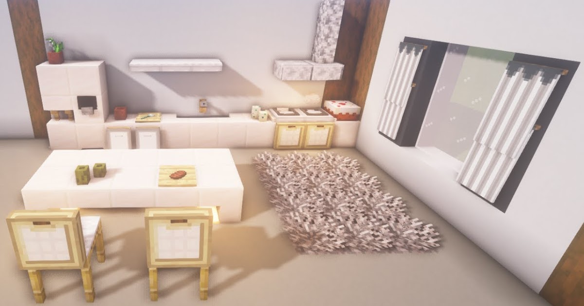 Minecraft Kitchen Design No Mods - Nice Simplistic Kitchen Design