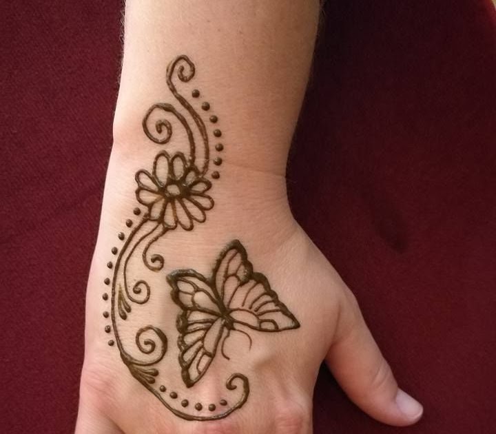15+ Charming Style Butterfly Henna Design