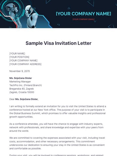 Sample Invitation Letter For Us Visa For Family | Classles Democracy