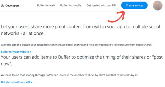 Create Buffer app Create Buffer app