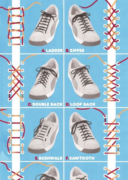 Fashion And Beauty Tips: Different ways to tie your shoe laces