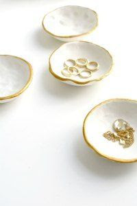 diy air dry clay trinket bowls