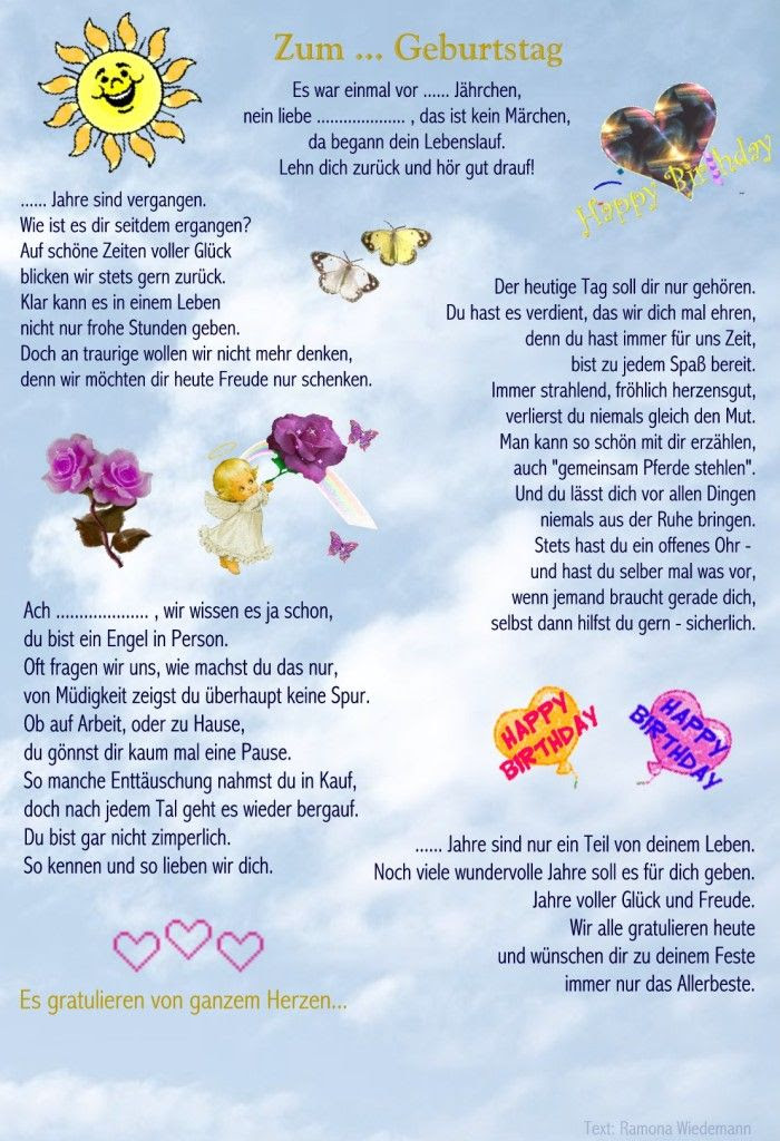 Gedicht Zum Geburtstag Bild In öl