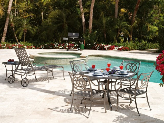 Telescope Casual Cadiz Cast Aluminum Chaise Lounge - patio