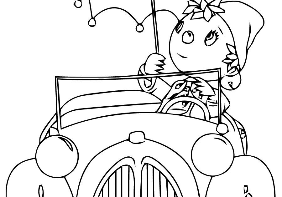 Coloriage Oui Oui Et Sa Voiture | Imprimer et Obtenir une ...
