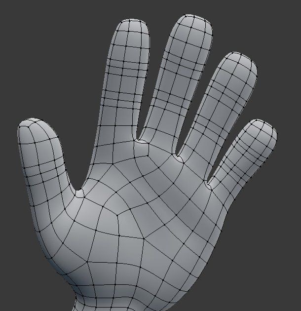 poseable hand 3d model