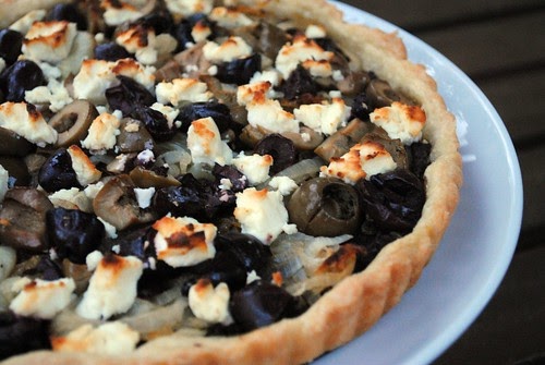 Ladyberd's Kitchen: Olive and goat cheese tart