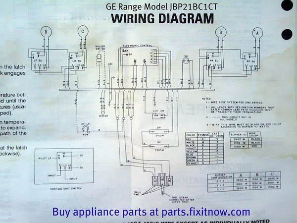 Wiring Diagram For Ge Range - Wiring Diagram Schemas