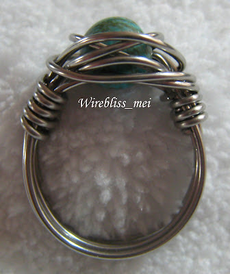(TAW) wire wrap ring Twice around the world (TAW) wire wrap ring