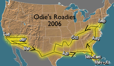 Our motorhome's travels in 2006