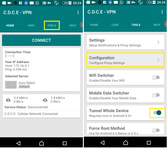 descargar c.d.c.e vpn apk android