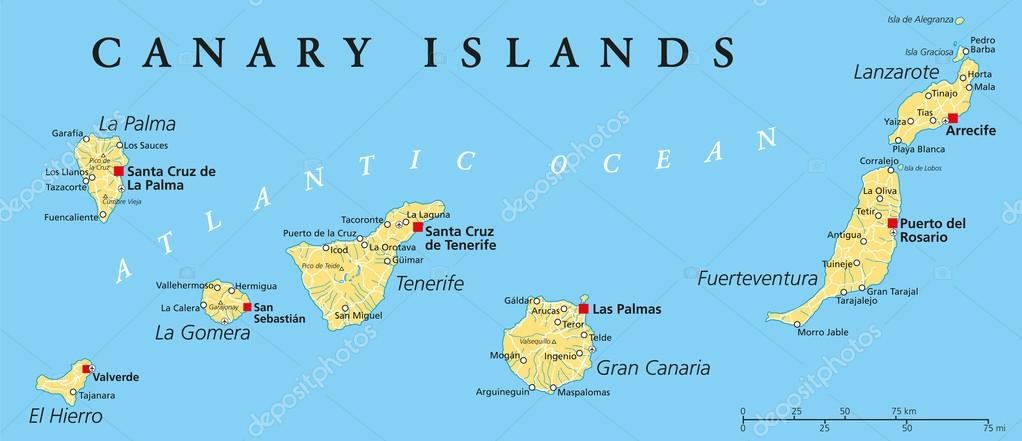 Karta Kanarieöarna | Karta