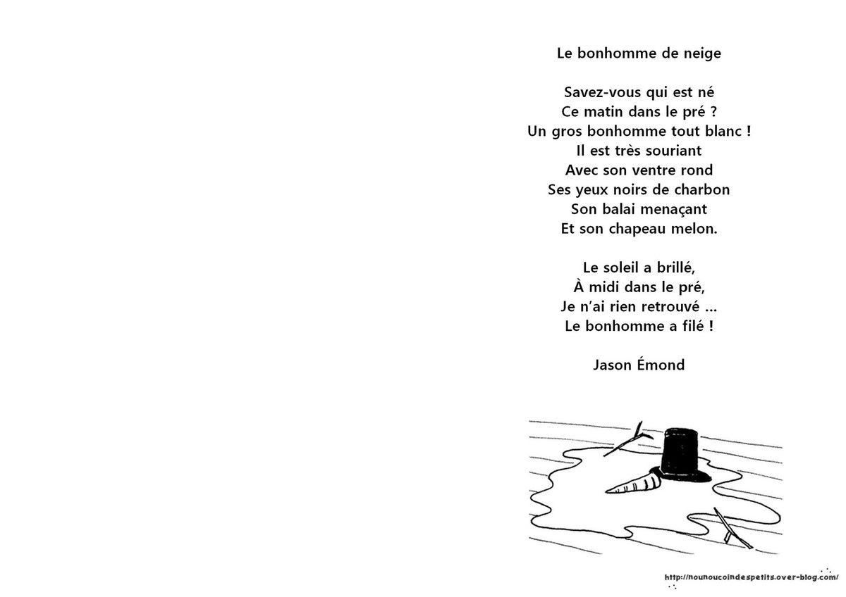 Le Bonhomme De Neige Poésie Jason Emond Le bonhomme de neige poésie jason emond 294999-Le bonhomme de neige