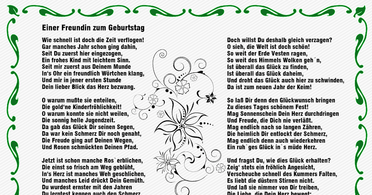 Sarah Blog Gedicht Zum Geburtstag Freundin