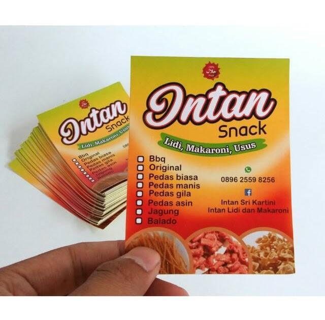 Contoh Stiker Kemasan Jajanan Pedas / Contoh Desain Stiker Kemasan