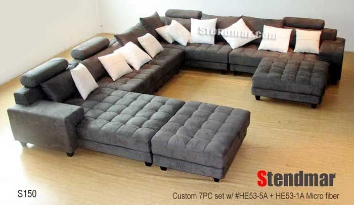 leather sofa pit group