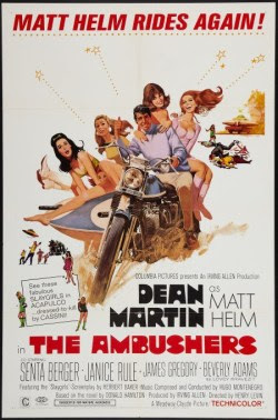 The Ambushers US one sheet movie poster (1967). Art by Robert McGinnis